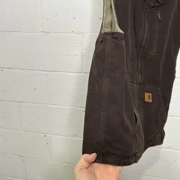 Carhartt Sherpa-Lined Mock-Neck Vest “Dark Brown” V33 DKB